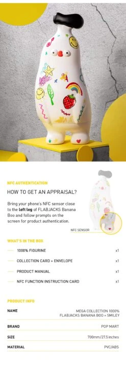 MEGA COLLECTION 1000% FLABJACKS Banana Boo × Smiley -Pop Mart 1000 FLABJACKS Smiley 03 xphi9QUerH 1200x3496