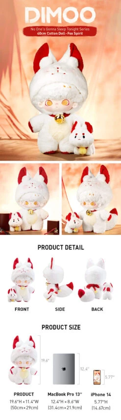 DIMOO: No One's Gonna Sleep Tonight Series-40cm Cotton Doll (Fox Spirit) -Pop Mart 20230927 113115 761647 1200x4170