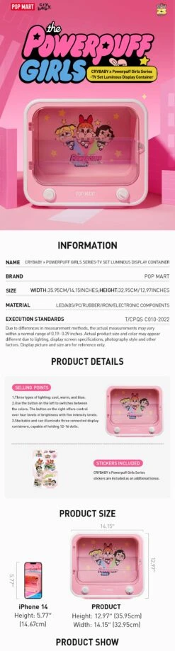 CRYBABY × Powerpuff Girls Series-TV Set Luminous Display Container 8 CRYBABY × Powerpuff Girls Series-TV Set Luminous Display Container -Pop Mart 20240305 114003 909791 1200x4465