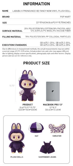 LABUBU × PRONOUNCE-BE FANCY NOW Vinyl Plush Doll -Pop Mart 20240311 101650 856376 1200x2735