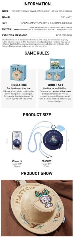 THE MONSTERS FALL IN WILD SERIES-Bucket Hat Mini Bag BIind Box -Pop Mart 20240408 155555 808692 1200x3845