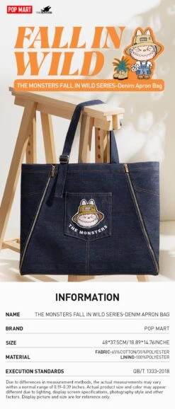 THE MONSTERS FALL IN WILD SERIES-Denim Apron Bag -Pop Mart 20240408 160559 951313 1200x2809