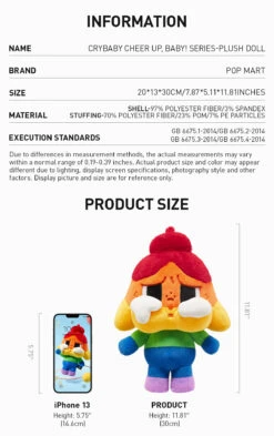 CRYBABY CHEER UP, BABY! SERIES-Plush Doll 17 CRYBABY CHEER UP, BABY! SERIES-Plush Doll -Pop Mart 20240511 151049 173050 crybaby cheer up baby series plush doll details 02 1200x1908