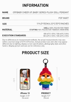 CRYBABY CHEER UP, BABY! SERIES-Plush Doll Pendant 14 CRYBABY CHEER UP, BABY! SERIES-Plush Doll Pendant -Pop Mart 20240511 151243 097973 crybaby cheer up baby series plush doll pendant details 02 1200x1724
