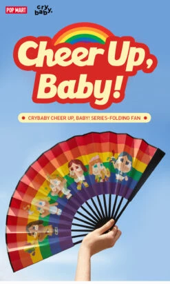 CRYBABY CHEER UP, BABY! SERIES-Folding Fan -Pop Mart 20240511 151427 726438 crybaby cheer up baby series folding fan details 01 1200x2002