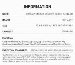 CRYBABY Sunset Concert Series-Tumbler -Pop Mart 20240617 151016 352166 crybaby sunset concert series tumbler accessories pop mart us details 02 1200x1043