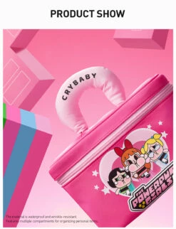 CRYBABY × Powerpuff Girls Series-Cosmetic Bag -Pop Mart 20240621 112925 737819 crybaby powerpuff girls series cosmetic bag accessories pop mart us details 3 1200x1566