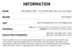 THE MONSTERS - FLIP WITH ME Vinyl Plush Doll -Pop Mart 20240703 182412 724759 the monsters flip with me vinyl plush doll plush toys pop mart us details 4 1200x801