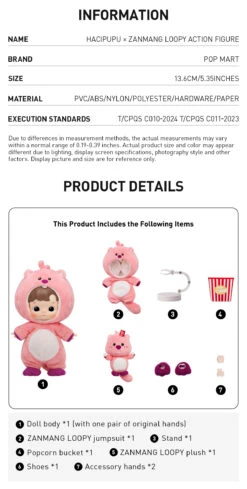 HACIPUPU × ZANMANG LOOPY Action Figure -Pop Mart 20240829 135737 079773 hacipupu zanmang loopy action figure bjd popmart us details 02 1200x2377