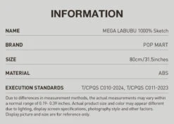 MEGA LABUBU 1000% Sketch -Pop Mart 20240927 161518 602383 02 mega labubu 1000 sketch mega 1000 popmart us 1200x861