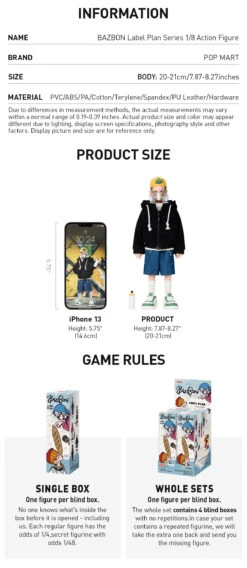BAZBON Label Plan Series 1/8 Action Figure 32 BAZBON Label Plan Series 1/8 Action Figure -Pop Mart 20241015 114421 566724 bazbon label plan series 1 8 action figure blind boxes pop mart us detail 05 1200x2760