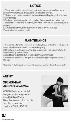 SKULLPANDA Tell Me What You Want Series Shoulder Bag -Pop Mart 20241104 181803 374767 07 skullpanda tell me what you want series shoulder bag accessories details popmart us 1200x2045