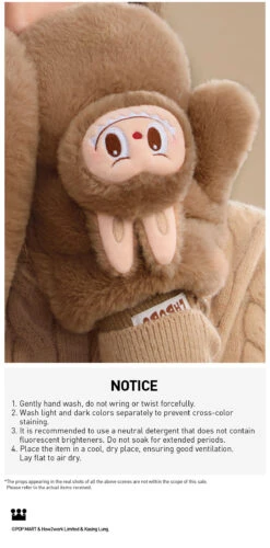 Warm Fluffy Holiday Series- LABUBU Plush Gloves -Pop Mart 20241111 095815 378585 warm fluffy holiday series labubu plush gloves accessories pop mart us detail 04 1200x2430