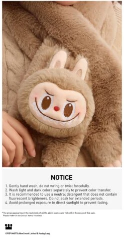 Warm Fluffy Holiday Series- LABUBU Plush Scarf -Pop Mart 20241111 100712 736358 warm fluffy holiday series labubu plush scarf accessories pop mart us detail 04 1200x2319