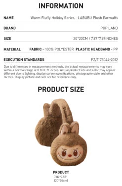 Warm Fluffy Holiday Series- LABUBU Plush Earmuffs -Pop Mart 20241113 094633 785734 warm fluffy holiday series labubu plush earmuffs accessories pop mart us detail 02 1200x1826