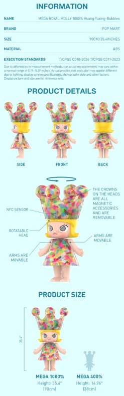 MEGA ROYAL MOLLY 1000% Huang Yuxing-Bubbles -Pop Mart 20241113 143632 055458 mega royal molly 1000 huang yuxing bubbles mega 1000 pop mart us detail 02 1200x3837