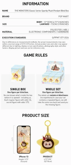 THE MONSTERS Classic Series-Sparkly Plush Pendant Blind Box -Pop Mart 20241113 173428 141905 the monsters classic series sparkly plush pendant blind box accessories pop mart us detail 04 1200x2798