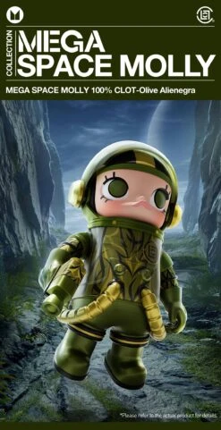 MEGA SPACE MOLLY 100% CLOT-Olive Alienegra -Pop Mart 20241118 111247 736879 mega space molly 100 clot olive alienegra mega 100 pop mart us detail 01 1200x2335