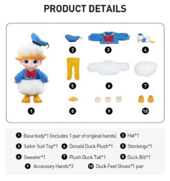 DIMOO Donald Duck 1/8 Action Figure -Pop Mart 20241227 153525 729882 2 dimoo donald duck 18 action figure bjd details popmart us 1200x1276