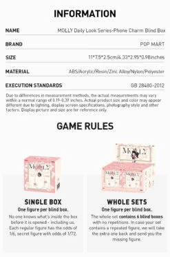 MOLLY Daily Look Series-Phone Charm Blind Box -Pop Mart 20250102 163041 099522 3 molly daily look series phone charm blind box accessories details popmart us 1200x1813