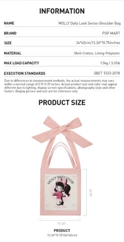 MOLLY Daily Look Series-Shoulder Bag（Fashion Rising Star） -Pop Mart 20250106 101247 742622 2 molly daily look series shoulder bag accessories details popmart us 1200x2340