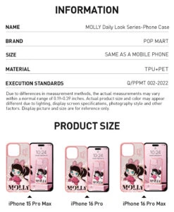 MOLLY Daily Look Series-Phone Case -Pop Mart 20250106 165827 637971 2 molly daily look series phone case accessories details popmart us 1200x1461