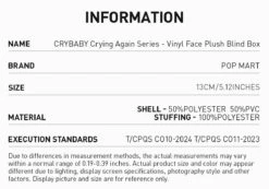 CRYBABY Crying Again Series-Vinyl Face Plush Blind Box -Pop Mart 20250113 102940 390670 04 crybaby crying again series vinyl face plush blind box plush blind boxes popmart us 1200x839