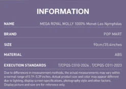 MEGA ROYAL MOLLY 1000% Monet-Les Nymphéas -Pop Mart 20250221 180632 778456 2 mega royal molly 1000 monet les nymphe as mega details popmart us 1200x849
