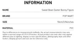Sweet Bean Easter Bunny Figure -Pop Mart 20250303 172603 014627 3 sweet bean easter bunny figure figurine details popmart us 1200x656