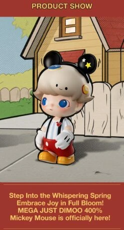 MEGA JUST DIMOO 400% Mickey Mouse -Pop Mart 20250317 142654 571120 5 mega just dimoo 400 mickey mouse mega details popmart us 1200x2224