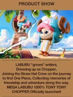 MEGA LABUBU 1000% TONY TONY CHOPPER -Pop Mart 20250410 140213 303073 03 mega labubu 1000 tony tony chopper mega details popmart us 1200x1596