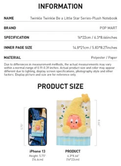 Twinkle Twinkle Be A Little Star Series-Plush Handbooks -Pop Mart 20250411 170743 937540 3 twinkle twinkle be a little star series plush notebook accessories details popmart us 1200x1642