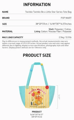 Twinkle Twinkle Be A Little Star Series-Tote Bag -Pop Mart 20250411 171656 923035 2 twinkle twinkle be a little star series tote bag accessories details popmart us 1200x1932