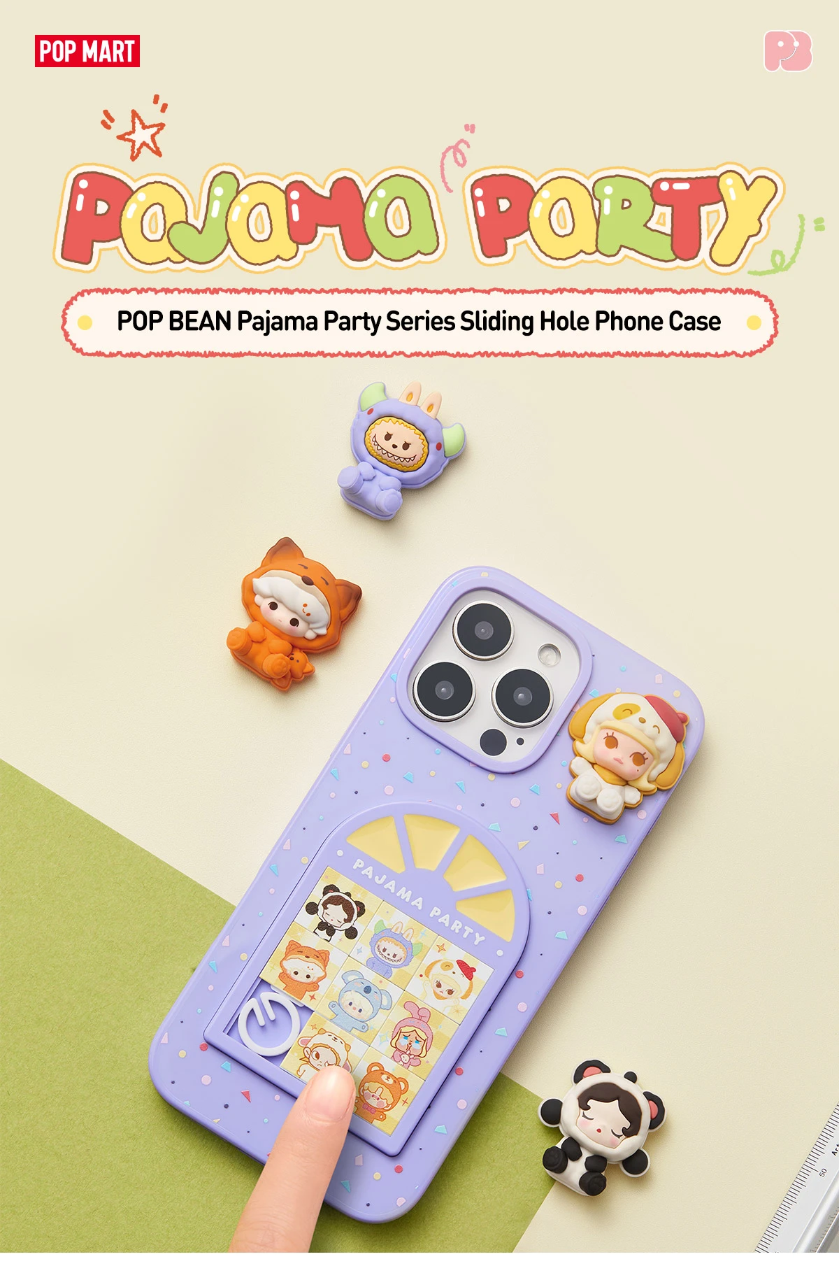 POP BEAN Pajama Party Sliding Hole Phone Case 3 POP BEAN Pajama Party Sliding Hole Phone Case - Image 3