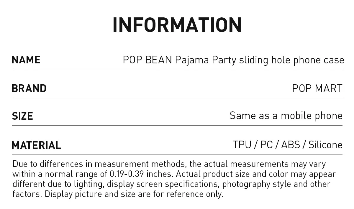 POP BEAN Pajama Party Sliding Hole Phone Case 4 POP BEAN Pajama Party Sliding Hole Phone Case - Image 4