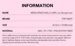 MEGA SPACE MOLLY 400% Jon Burgerman -Pop Mart 20250417 182314 368286 02 mega space molly 400 jon burgerman mega details popmart us 1200x749