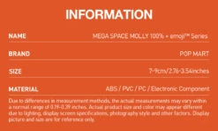 MEGA SPACE MOLLY 100% × Emoji™ Series -Pop Mart 20250418 173938 492754 1 04 mega space molly 100 emoji series mega details popmart us 1200x721