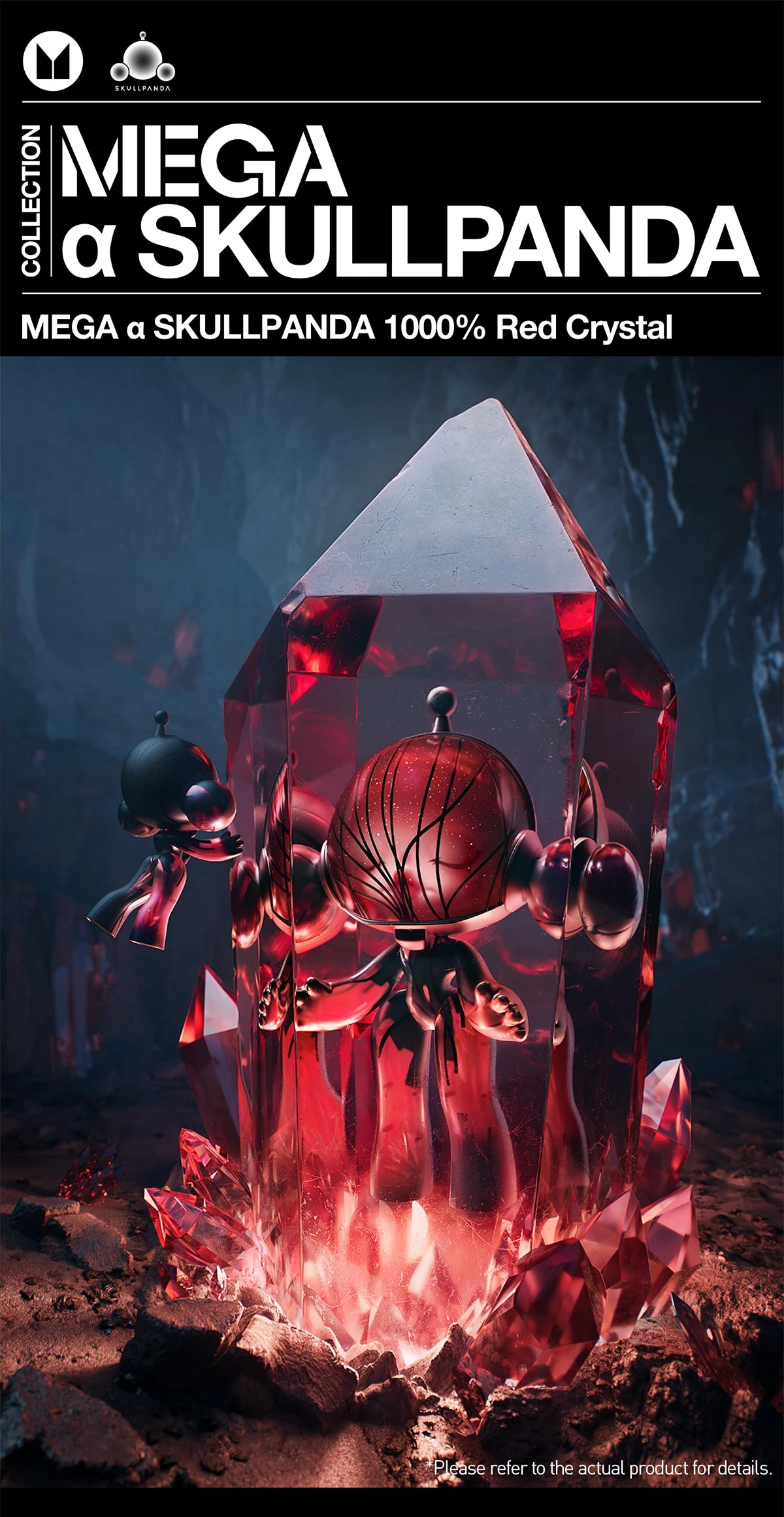 MEGA α SKULLPANDA 1000% Red Crystal 5 MEGA α SKULLPANDA 1000% Red Crystal - Image 5