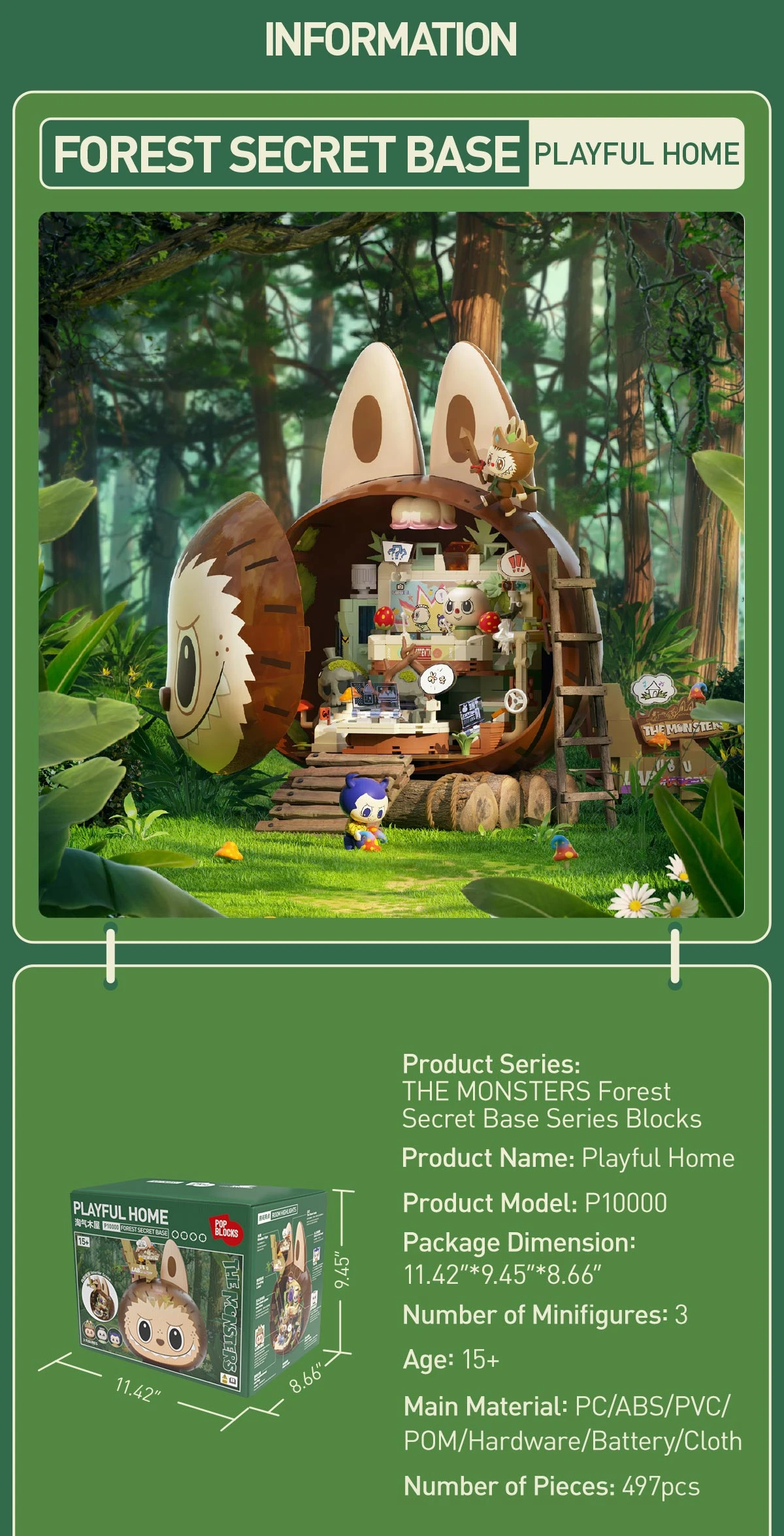 THE MONSTERS Forest Secret Base Series Blocks 17 THE MONSTERS Forest Secret Base Series Blocks - Image 17