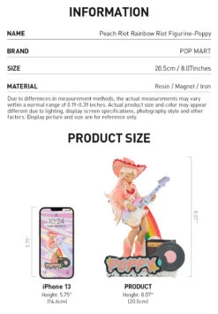 Peach Riot Rainbow Riot Figurine-Poppy -Pop Mart 20250521 105531 215900 3 peach riot rainbow riot figurine poppy figurine details popmart us 1200x1723