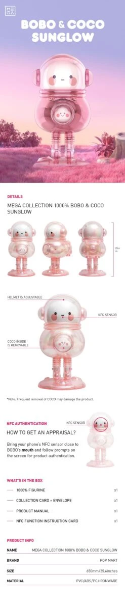 MEGA COLLECTION 1000% BOBO & COCO Sunglow -Pop Mart bobococo sunglow 1000 detail sQc76Vf2bs 1200x5741