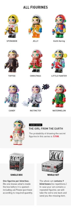 MEGA COLLECTION 100% SPACE MOLLY Series 1 -Pop Mart mega100 j3SBjTX3Xx 1200x3535