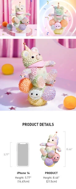 INSTINCTOY Muckey "Big Celebration" Figurine -Pop Mart mucky detail at2xuAYUkq 1200x2988